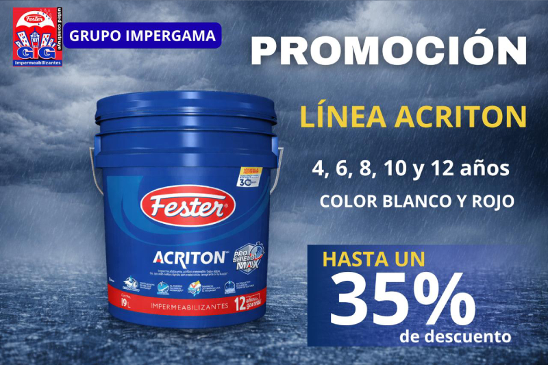 Promoción 35% descuento en Acritón - Grupo Impergama
