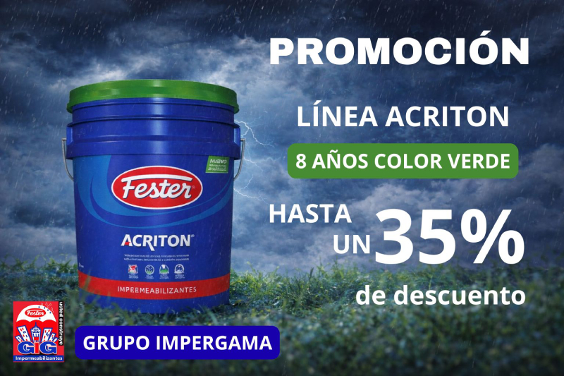 Promoción 35% descuento en Acritón Verde - Grupo Impergama